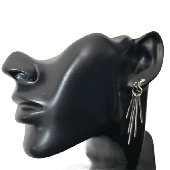 Fashion Jewelry Silver Chandelier Clip-On Earrings - Picture 2 of 4